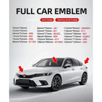 Car Hood Front Grill Rear Trunk H Emblem Logo Sticker For Honda Civic Fit Jazz Accord CRV HRV City Odyssey Passport Pilot Vezel