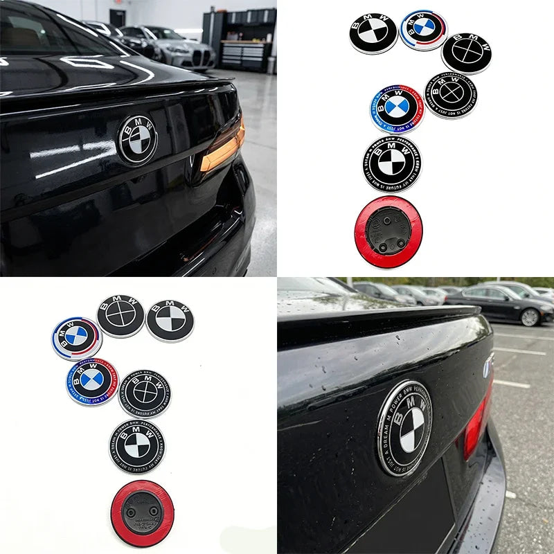 Car Sticker Easy Installation 82mm For BMW Hood Bonnet Logo Emblem Badge  Ultra Durable Anti-Rust Waterproof Front Accessory