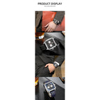 MEGIR 2182 Luxury Fashion Sports Chronograph Multi-Functional Military Leather Date Wristwatches for Men Relogio Masculino