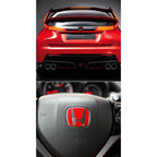 1pcs 3D H Custom Badge Decal for Honda Civic VEZEL CRV City Accord Fit Odyssey Car Hood Front Grill Rear Trunk H Logo Sticker
