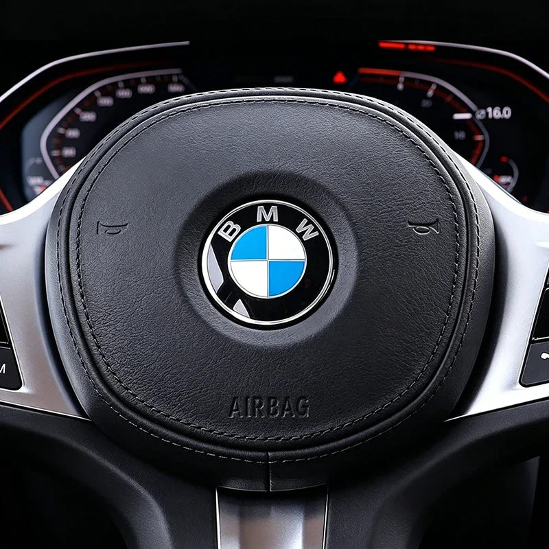 Auto Steering Wheel Center Aluminum Alloy Badge Logo Sticker Accessories For BMW G80 G06 G07 G42 G14 G15 G16 F82 F20 F21 F83 M2