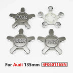 4pcs Audi 135MM Car Hub Caps 8R0601165 4F0601165 For A4 A5 A6 A7 Q3 Q5 A3 S5 Accessories Auto Wheel Center Cap Hubcap Rim Covers