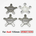4pcs Audi 135MM Car Hub Caps 8R0601165 4F0601165 For A4 A5 A6 A7 Q3 Q5 A3 S5 Accessories Auto Wheel Center Cap Hubcap Rim Covers