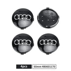 For Audi 4pcs 60mm Car Styling Audi Wheel Center Cap Emblem Hub Covers Badge For Audi B5 B6 B7 B8 B9 D3 Q3 Q5 Q7 TT A1 A3 A4 A5