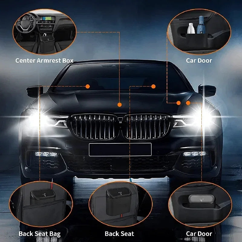 Contenedor de basura para coche, contenedor de almacenamiento montado en puerta, multifuncional, fila frontal, paraguas, accesorios interiores para vehículos de nueva energía
