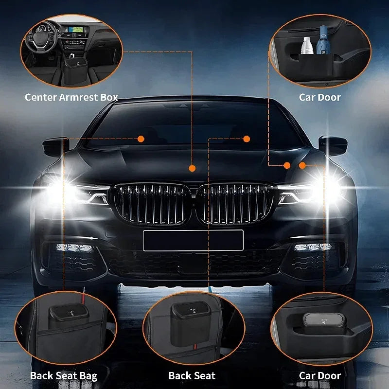 Contenedor de basura para coche, contenedor de almacenamiento montado en puerta, multifuncional, fila frontal, paraguas, accesorios interiores para vehículos de nueva energía