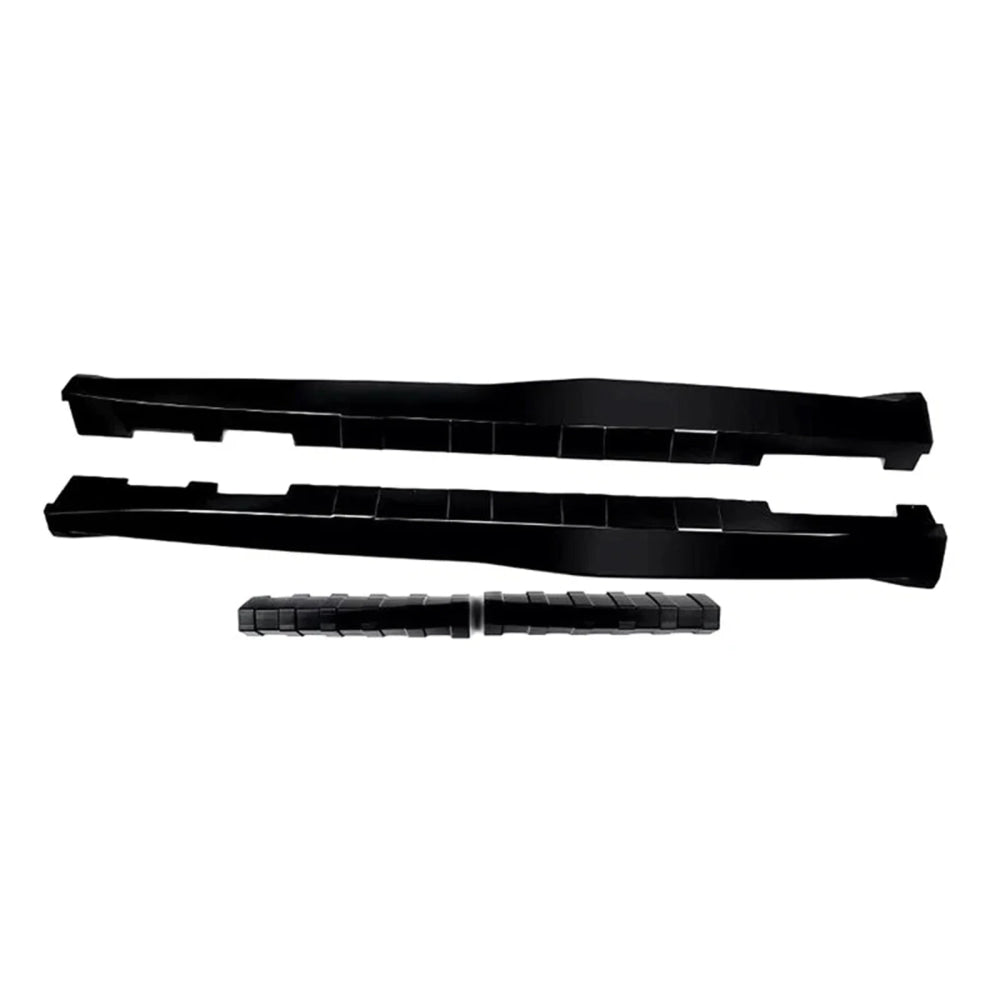 For Chevy Camaro Coupe Convertible LT LS SS RS 2016-2024 ZL1 Style Side Skirts Rocker Panels Spoiler Carbon Look Glossy black