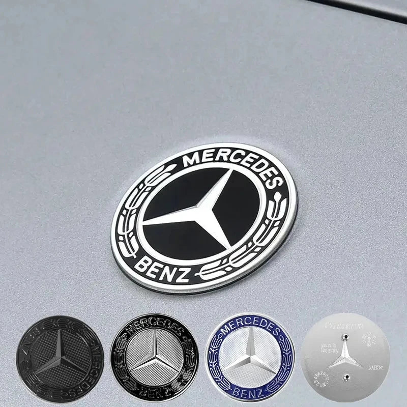 57mm Front Hood Emblem Cover Decor Refit Accessories Key Ring For Mercedes Benz W209 W210 W211 W212 W176 W203 W204 W205