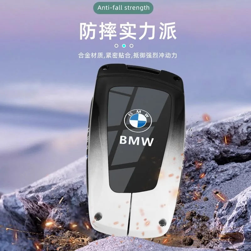Alloy Metal Car Remote Key Case Cover Car Holder Shell Bag Fob For BMW F30 F20 F02 M3 M5 F10 F18 F22 F01 X3 X4 F06 Accessories