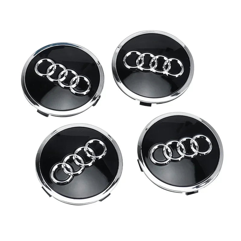 4pcs 60/61/68/69mm Car Wheel Center Hub Cap Rim Cover Car Goods For Audi B7 B5 B6 B8 B9 8P A3 A4 A5 A6 A7 A8 Q3 Q5 Q7 Q8 A1 8V