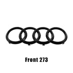 273mm 192mm Car Styling Hood Front Bonnet Grill Rear Trunk Emblem Badge Stickers Glossy Black Accessories For Audi S6 2020-2023
