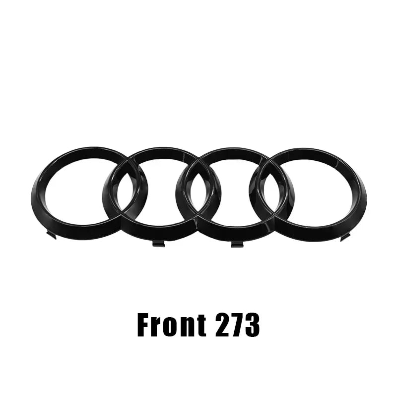 273mm 192mm Car Styling Hood Front Bonnet Grill Rear Trunk Emblem Badge Stickers Glossy Black Accessories For Audi S6 2020-2023