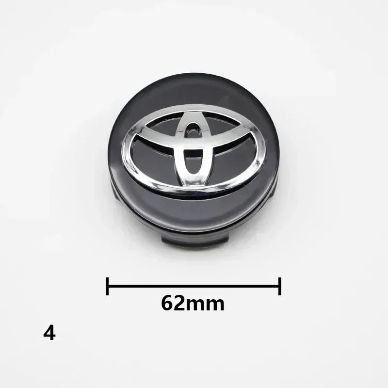 4pcs 57mm/62mm Car Tyre Wheel Center Hub Cap Badge Logo Rim Emblem For Toyota Corolla Camry Yaris CHR Rav4 Auris Verso Avalon