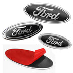114mm/150mm/175mm Car Front Hood Emblem for Ford Fiesta Range Focus Mondeo Explorer Fusion Transit Edge Auto Rear Trunk Sticker