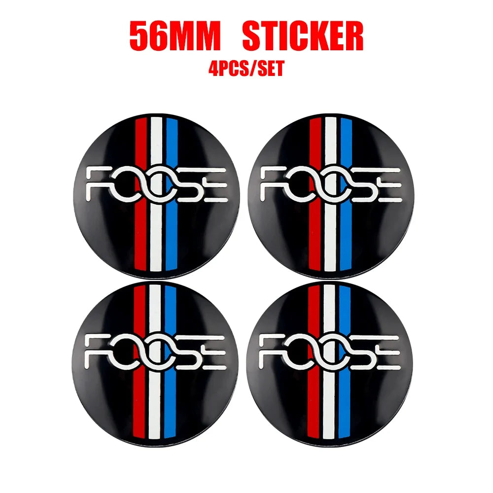 Ford Mustang ST Foose Accessorie 56MM Emblem Car Wheel Center Cap Sticker Decoration for Edge Fusion Shelby Explorer F150 Focus