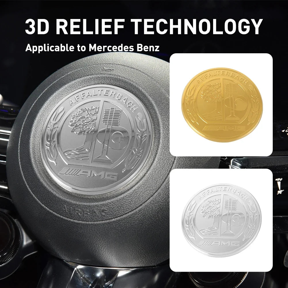 52mm 57mm Car Steering Wheel Badge Sticker Replace Decor For Mercedes Benz B/C/E/S Class A Class C200L GLC GLK FXPT-JS-BENZ