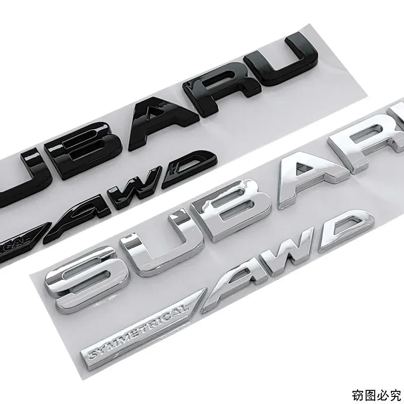 21.5X2.2CM ABS 2025 for Subaru SYMMETRICAL AWD Car Rear Trunk Letters Emblem Stickers STI XV WRC WRX BRZ FORESTER IMPREZA LEGACY