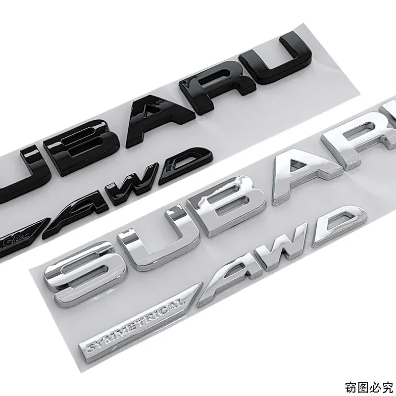 21.5X2.2CM ABS 2025 for Subaru SYMMETRICAL AWD Car Rear Trunk Letters Emblem Stickers STI XV WRC WRX BRZ FORESTER IMPREZA LEGACY