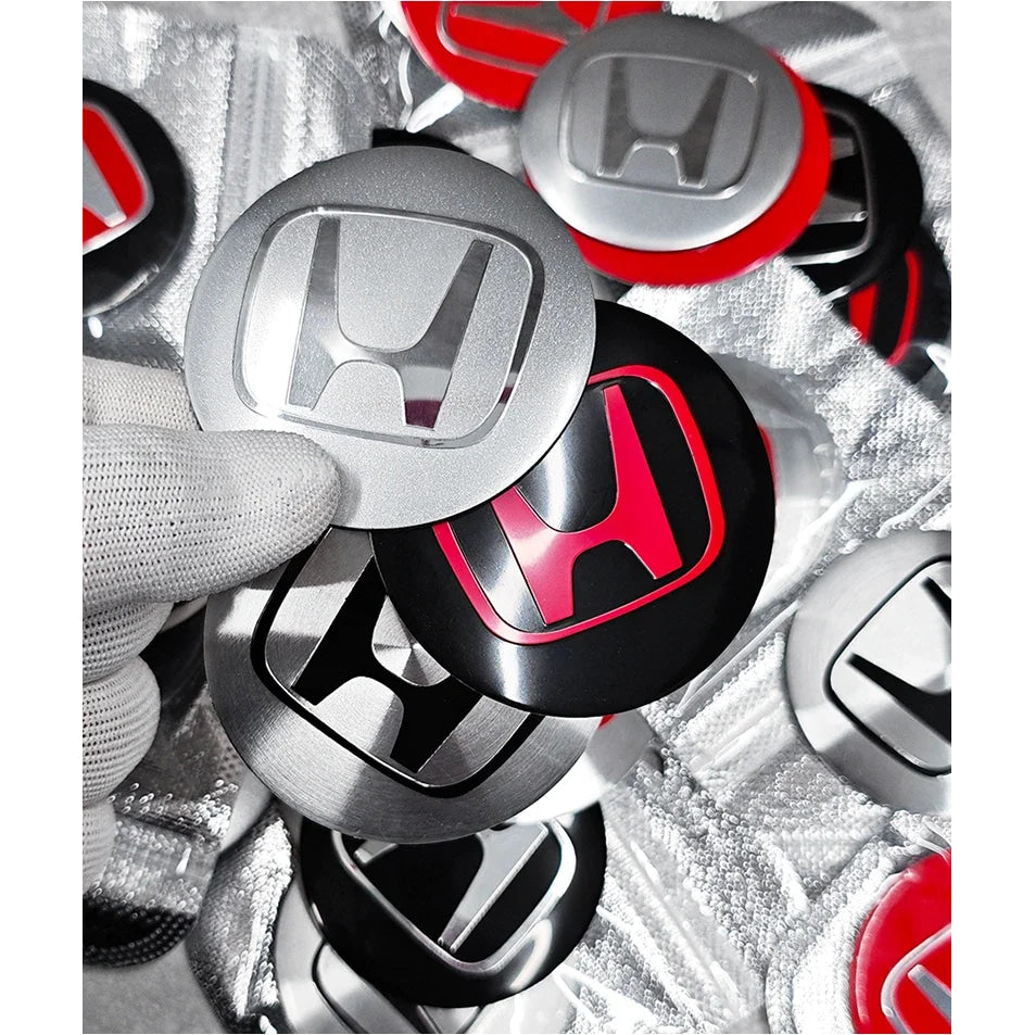 4pcs 56mm 60mm 65mm Car Wheel Center Covers Badge Sticker Stickers For Honda Civic XR-V HR-V Accord Odyssey CRV Insight Fit