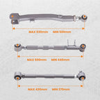 6-Piece Adjustable Lateral Traling Arm Link Kit for Subaru Impreza WRX Rear Suspension Adjustable for  STi GDA 02-07 Rear Full Set New