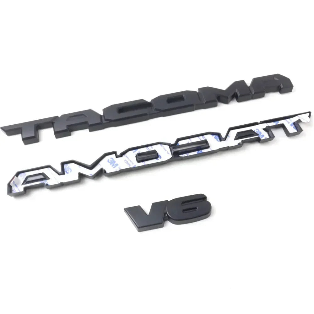8pcs car logo ABS covering Tacoma V6 SR5 Trunk Car Door Tailgate For Toyota Tacoma covered vehicle label 4X4 limtrd accessories