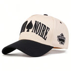 Unisex AMOUR NOIRE Spades Embroidery Baseball Caps Spring Autumn Outdoor Adjustable Casual Hats Dad Hat Sunscreen Hat