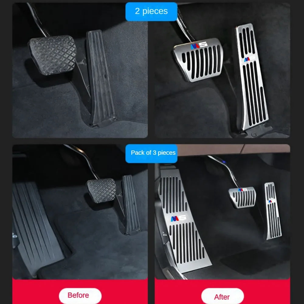 Bmw Foot Pedal Covers, Stainless Steel Rubber Anti-slip Pedals Are Suitable for BMW 3 Series BMW 5 Series X3 X5 From 2003 To 20