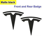 CAR Tesla Model 3 Mode Y Zinc Alloy Car Front Hood Logo Sticker Styling Auto Body Rear Trunk Emblem with Radian Accessories