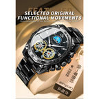 BINBOND Luxury Men Quartz Watches Fashion Concept Decorative Dial Casual Military Sports Wristwatch Waterproof Men's Clock