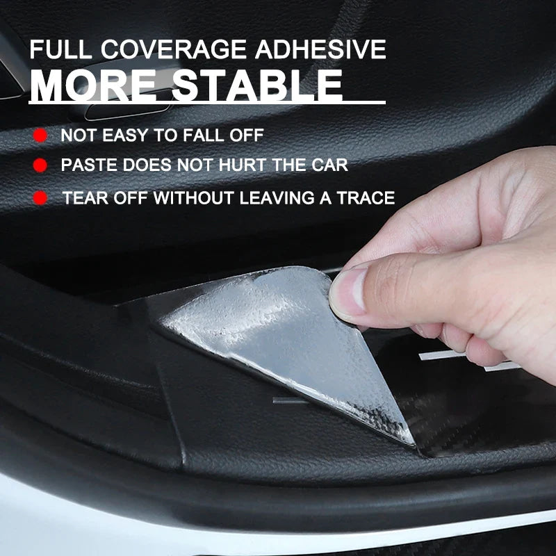 4Pcs Car Door Threshold Protector Sticker Emblem Decal Auto Accessories  For Dodge Durango Caliber Dakota Neon SXT Nitro Ram SRT