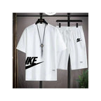 Fashionable, casual and trendy men's sportswear set, short-sleeved T-shirt and outdoor summer sports shorts set, new size M-3XL