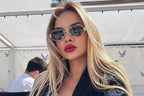 Gafas de sol de marca de Metal de lujo para hombres y mujeres, gafas de sol de moda de diseñador Unisex, gafas ovaladas Unisex con estilo