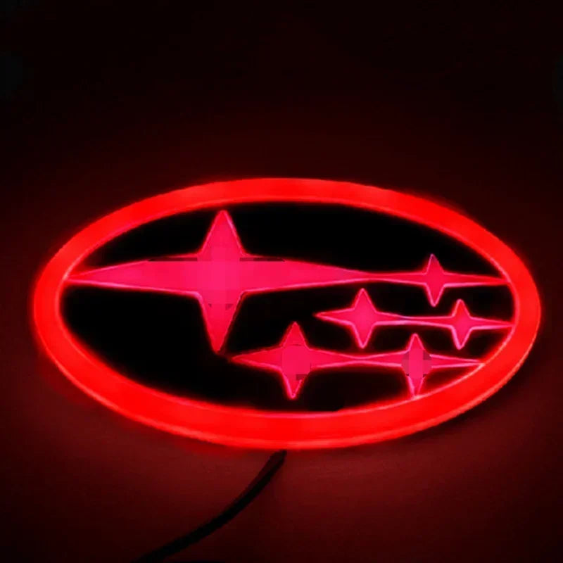 14X7.3cm 4D LED Car Rear Logo Emblem Light Tail Trunk Badge for Subaru Forester XV STI WRX BRZ Tribeca Outback Impreza Legacy
