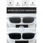 2Pcs Car Style Black Front Kidney Double Slat Grill Grille for-BMW E92 E93 3-Series 328I 335I Coupe LCI 2010-2013