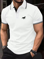 Nueva camiseta para hombre, Polo clásico de manga corta, camiseta informal de verano con solapa de botón, Polo informal de S-3XL súper grande