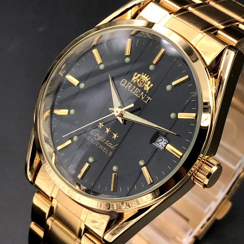 Orient Double Lion Watches High Quality Clock Brand New Top Men's Watch Multi-Function All-Steel Automatic Mechanical Tourbillon
