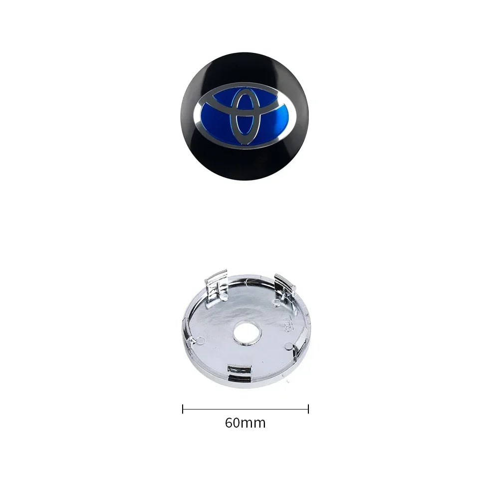 4Pcs 60MM Car Wheel Center Hub Caps Badge Tire Rim Covers For Toyota Fortuner Chr Verso Prius Hiace Yaris TRD Corolla GR Sport