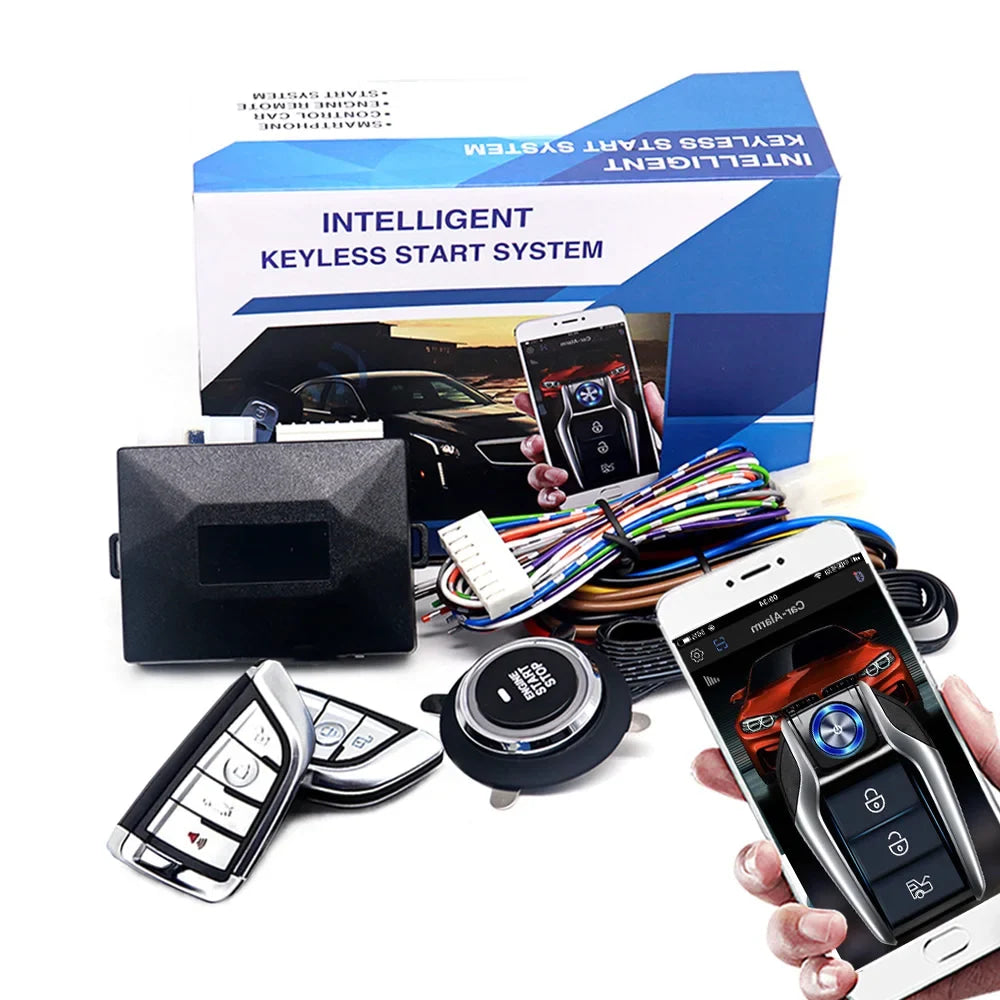 Kirbin Universal Car alarm with auto start Smart key Engine ignition autostart kit Automotive start stop For Toyota/Golf/Passat