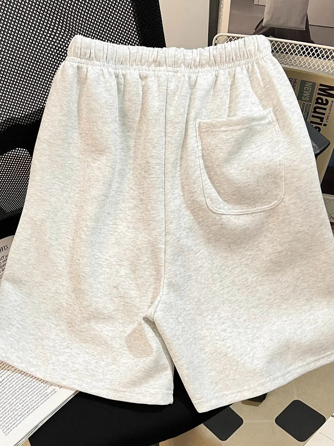 BMW Y2k Print Shorts Men Summer Casual Streetwear Gym Fitness Sports Five-point Pants Elastic Waist Loose Comfort Daily Bottoms