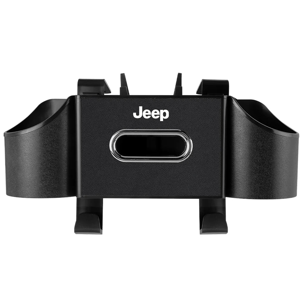 Car Backseat Tissue Organizer Cup Holder Accessories For Jeep Wrangler Renegade Compass Gladiator Cherokee Grand Patriot Libert