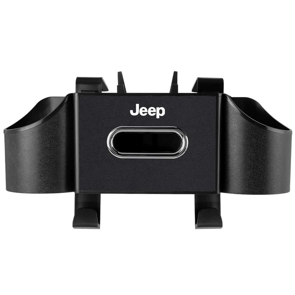 Car Backseat Tissue Organizer Cup Holder Accessories For Jeep Wrangler Renegade Compass Gladiator Cherokee Grand Patriot Libert