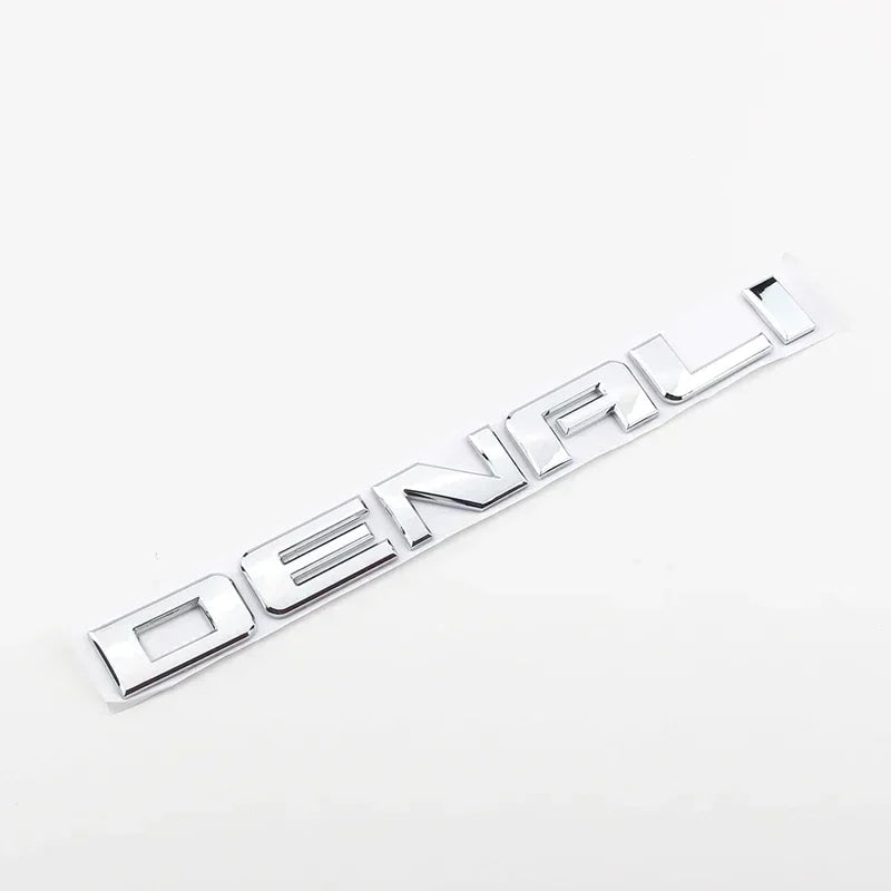 3D ABS DENALI Logo Rear Boot Trunk Side Fender Emblem Badge Sticker Decals Car Styling Accessories For Chevrolet SIERRA Ford GMC
