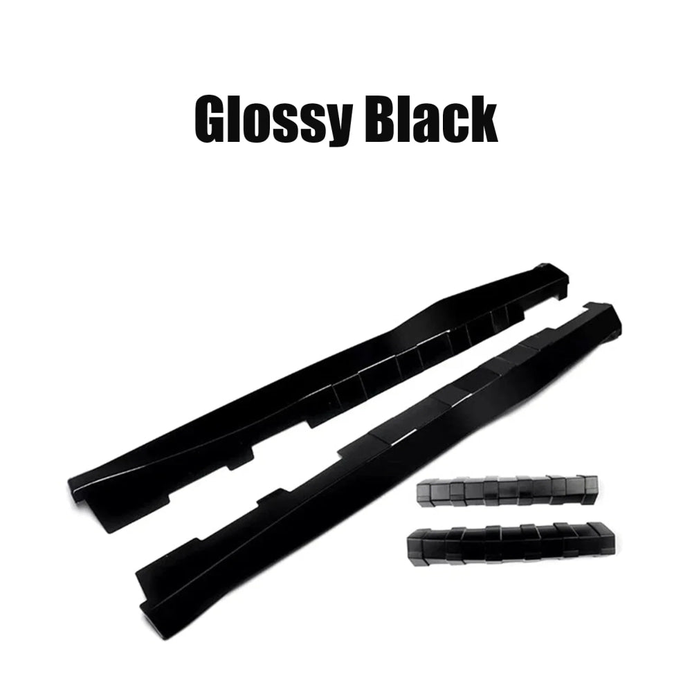 For Chevy Camaro Coupe Convertible LT LS SS RS 2016-2024 ZL1 Style Side Skirts Rocker Panels Spoiler Carbon Look Glossy black