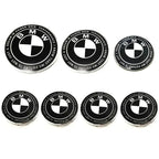 7pcs 45mm 68mm 74mm 82mm Car Front Hood Emblem rear boot badge Steering wheel Logo for BMW M F30 G01 E36 E39 E87 E46 E90 E92 E53