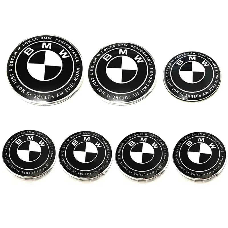7pcs 45mm 68mm 74mm 82mm Car Front Hood Emblem rear boot badge Steering wheel Logo for BMW M F30 G01 E36 E39 E87 E46 E90 E92 E53
