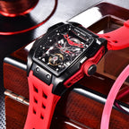 PAGANI DESIGN-reloj mecánico automático para hombre, barril de vino, tienda, estilo Venom, resistente al agua, lente de zafiro de goma, hueco