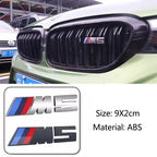 For BMW Performance E60 E36 E90 X2 X1 X3 X5 E46 M3 1Pcs 7.3cm 9cm M Logo 3D ABS Car Styling Front Grille Badge Emblem Accessory