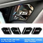 4Pcs Car Inner Door Bowl Guard Stainless Steel For BMW X5 G05 2019-2026 Car Door Handle Protective Trim Exterior Accessories