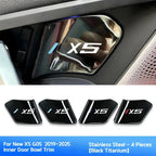 4Pcs Car Inner Door Bowl Guard Stainless Steel For BMW X5 G05 2019-2026 Car Door Handle Protective Trim Exterior Accessories