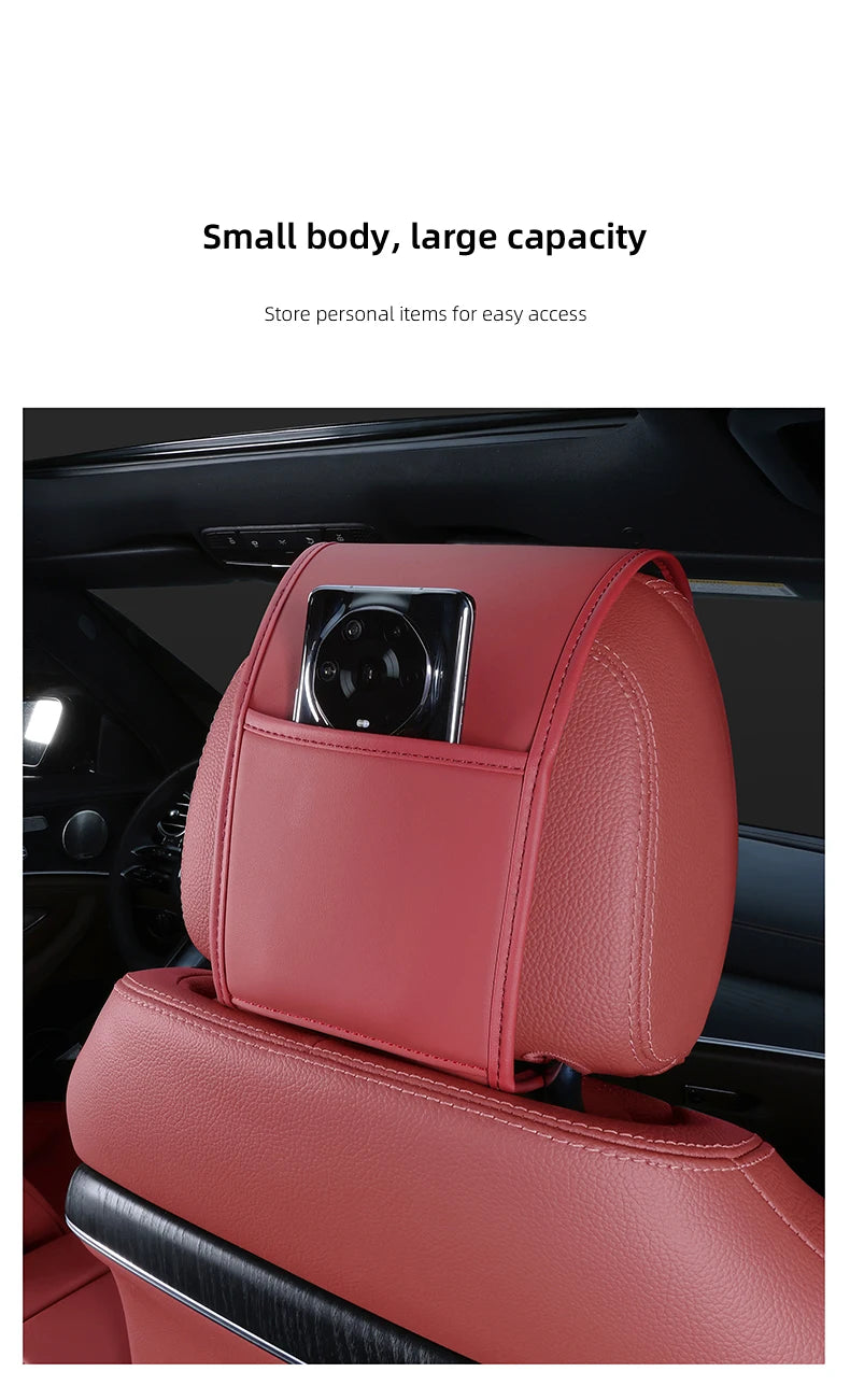 2Pcs Quality Leather Car Seat Headrest Covering Accessories For Chevrolet Corvette Montana TrailBlazer Silverado Traverse Camaro